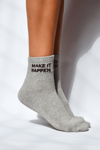 MAKE IT HAPPEN Mini Socks in Slate