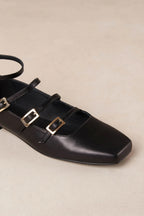 Luke Leather Ballet Flats in Black
