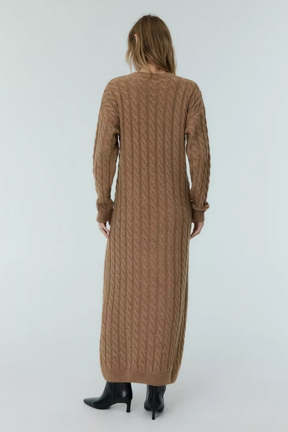 River Woman Dress in Suede Caramel