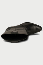 Nancy Western Leather Boot in Black
