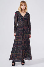 Aida Lace Panel Maxi Dress