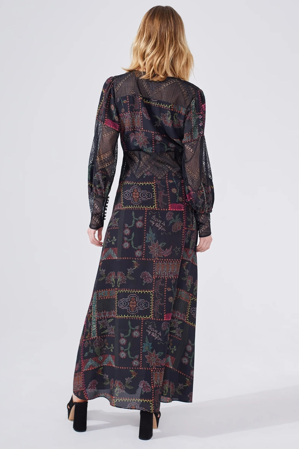 Aida Lace Panel Maxi Dress