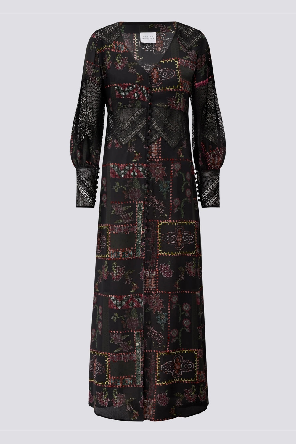 Aida Lace Panel Maxi Dress