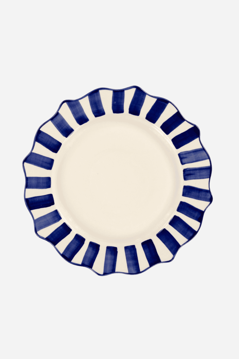 Blue Scalloped Dinner Plate