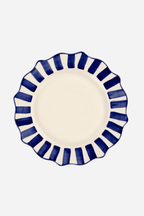 Blue Scalloped Dinner Plate