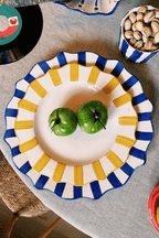 Blue Scalloped Dinner Plate