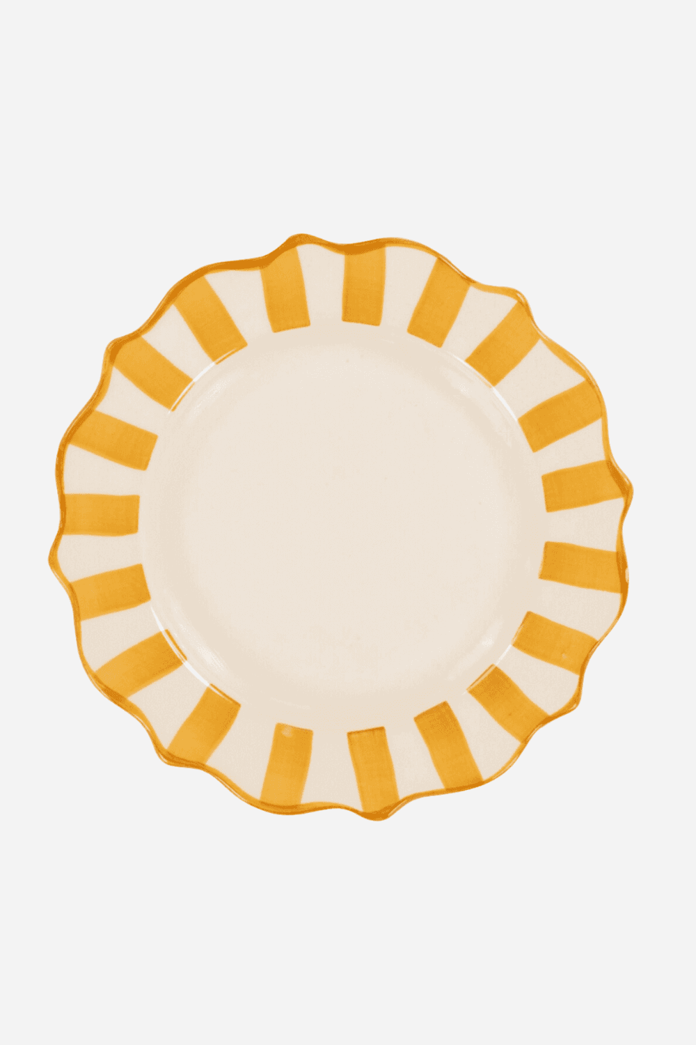 Yellow Scalloped Breakfast Plate