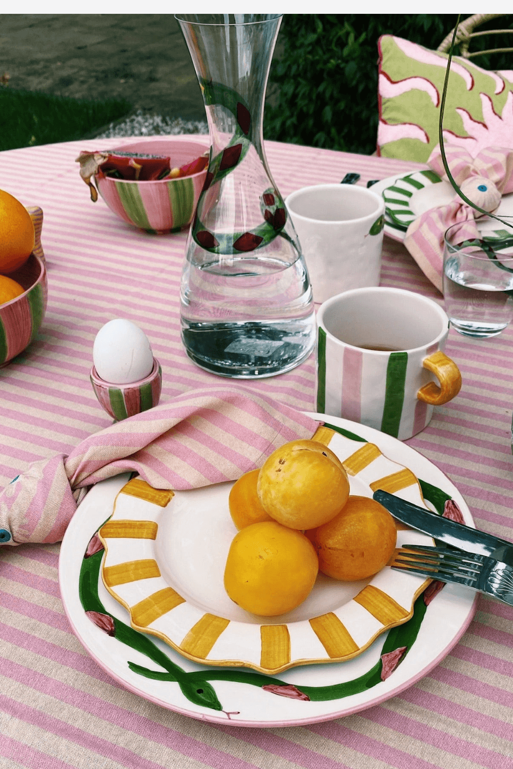 Yellow Scalloped Breakfast Plate