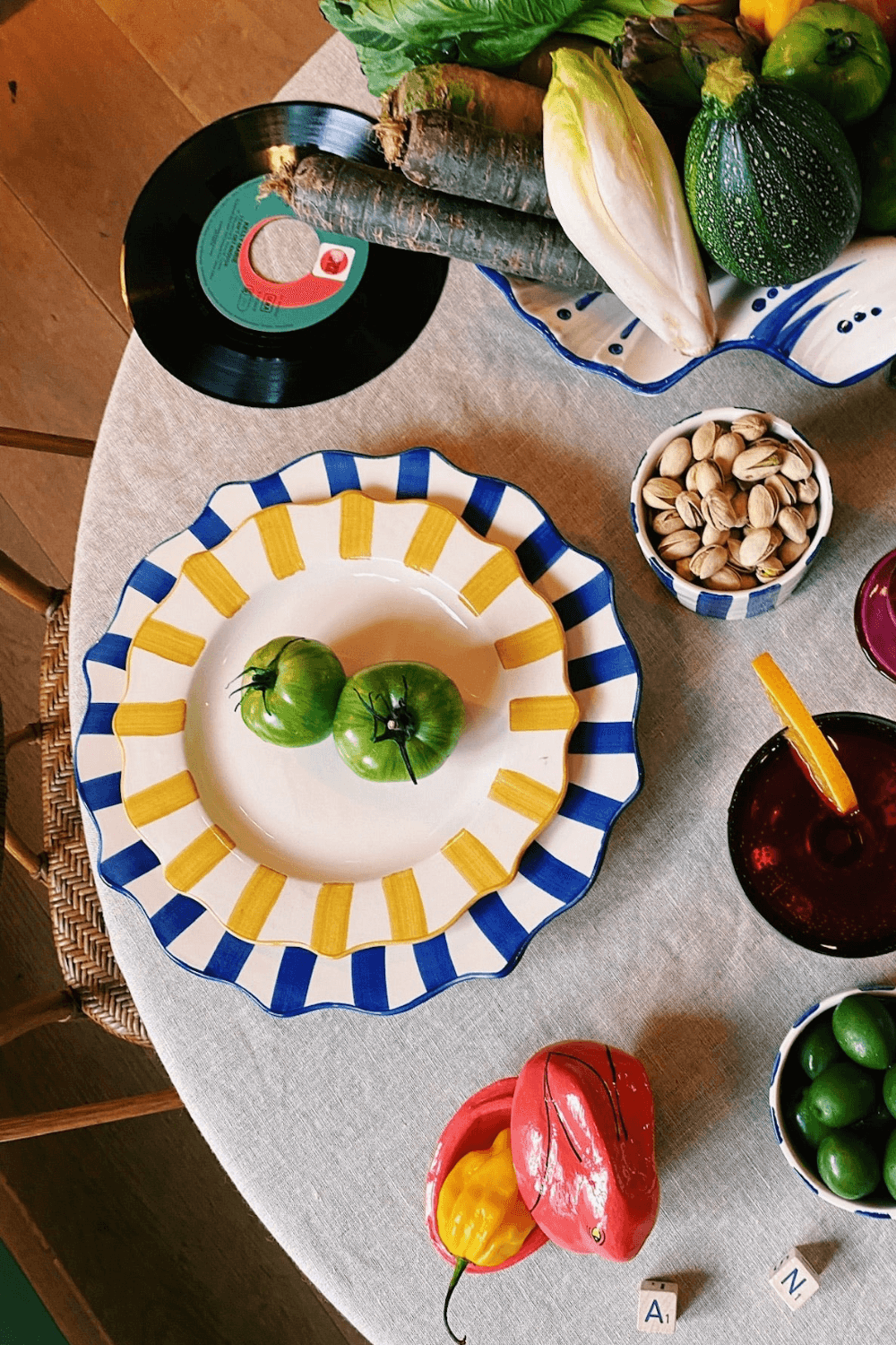 Yellow Scalloped Breakfast Plate