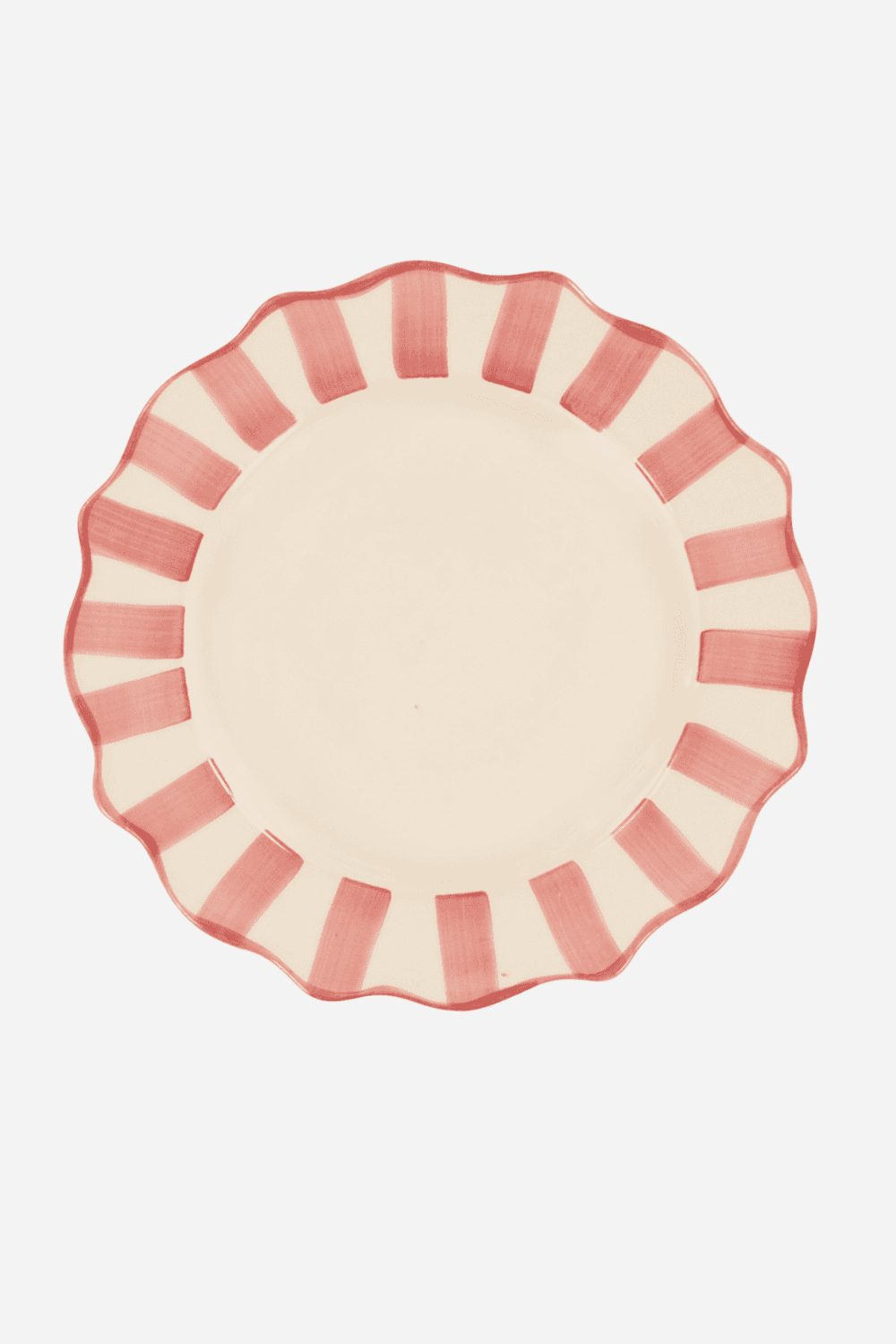 Pink Scalloped Dinner Plate