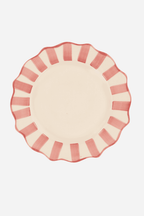 Pink Scalloped Dinner Plate