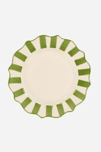 Green Scalloped Breakfast Plate