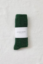 Winter Sparkle Socks in Evergreen