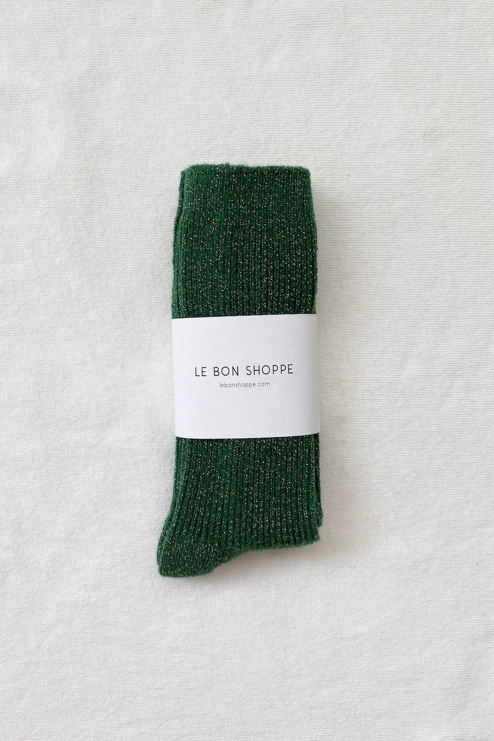 Winter Sparkle Socks in Evergreen