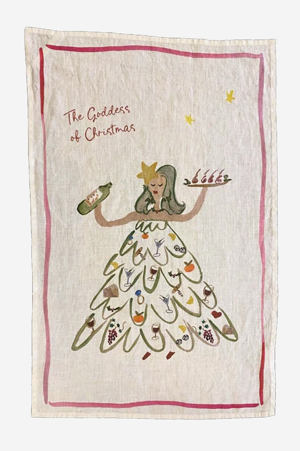 Goddess of Christmas Tea Towel