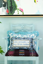 First Rodeo Needlepoint Pillow