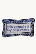 First Rodeo Needlepoint Pillow