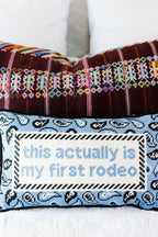 First Rodeo Needlepoint Pillow