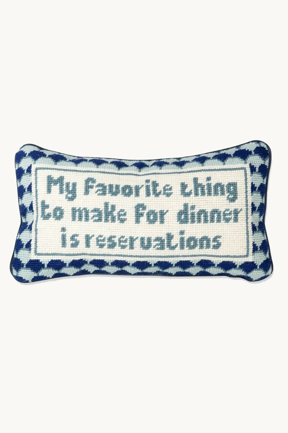 Reservations Needlepoint Pillow