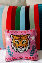 Filthy Animal Needlepoint Pillow
