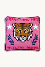 Filthy Animal Needlepoint Pillow