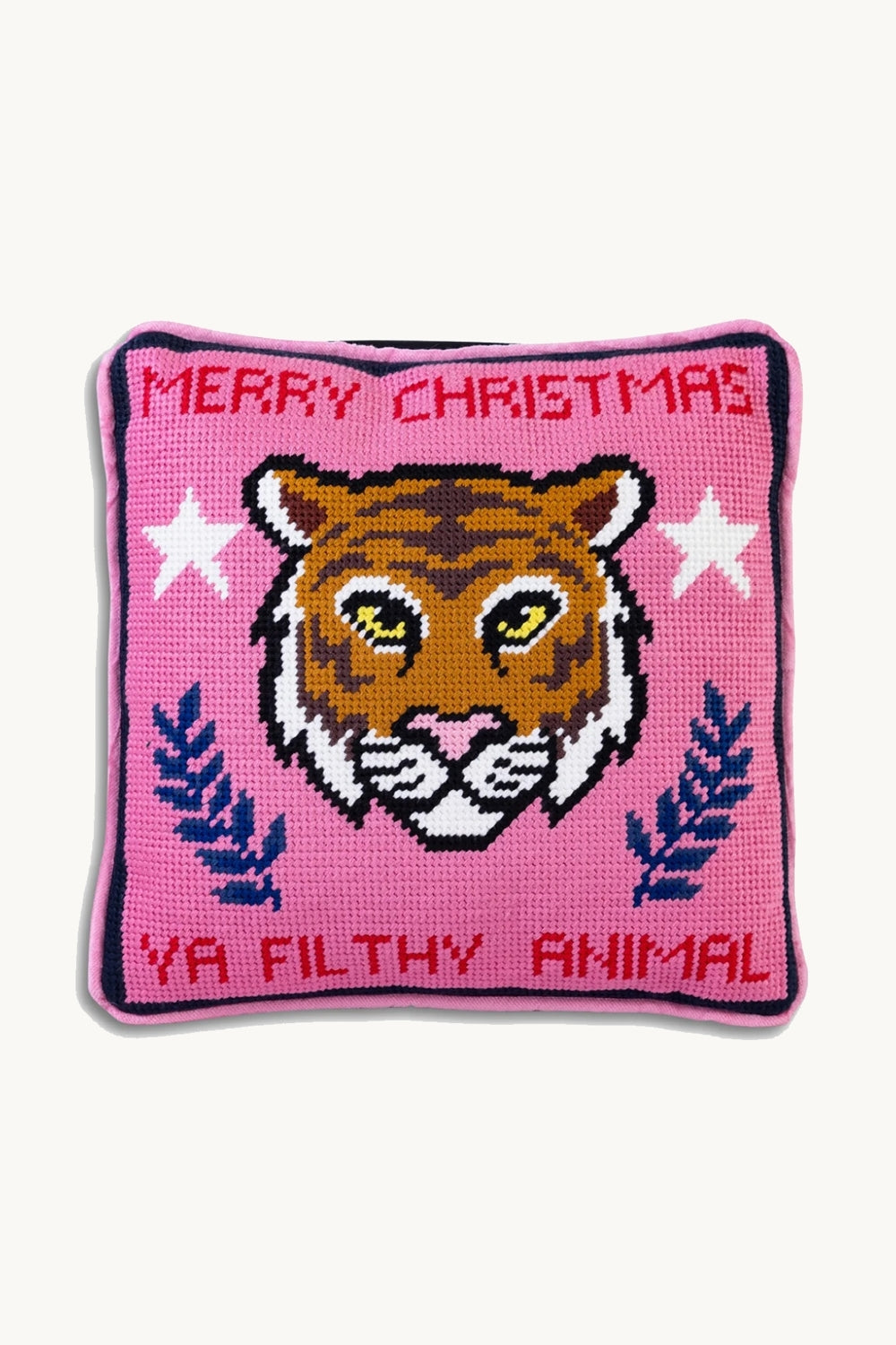 Filthy Animal Needlepoint Pillow