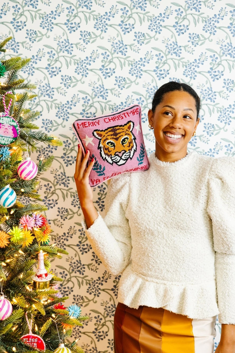 Filthy Animal Needlepoint Pillow