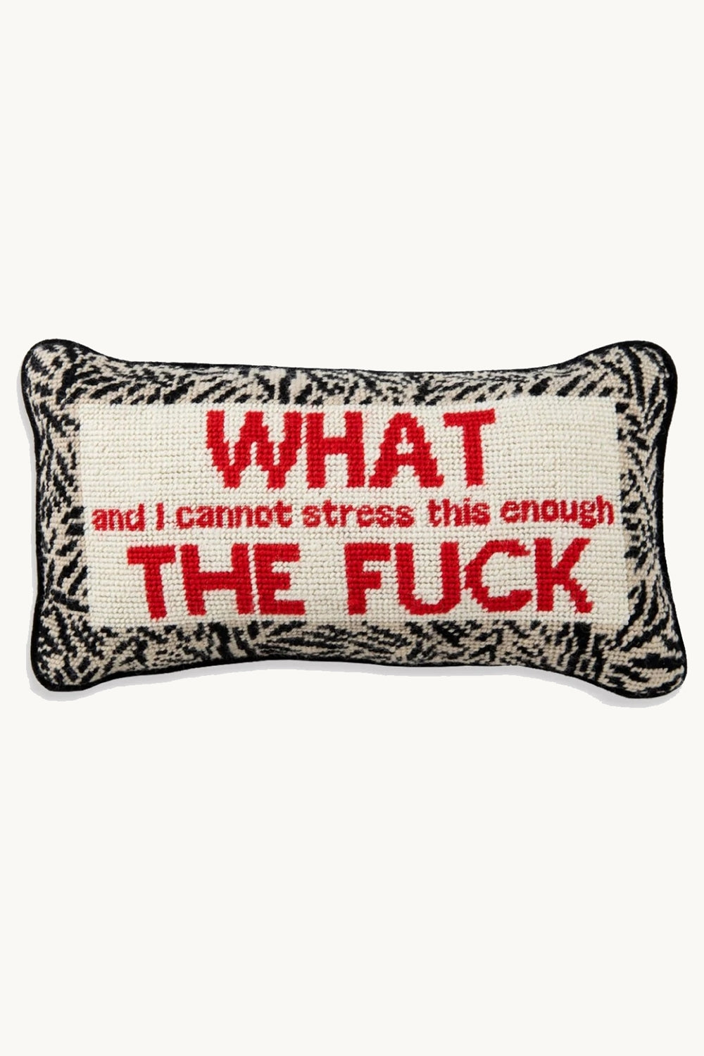 WTF Needlepoint Pillow