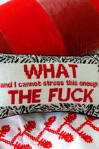 WTF Needlepoint Pillow