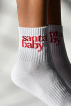 SANTA BABY Mini Socks in Frost