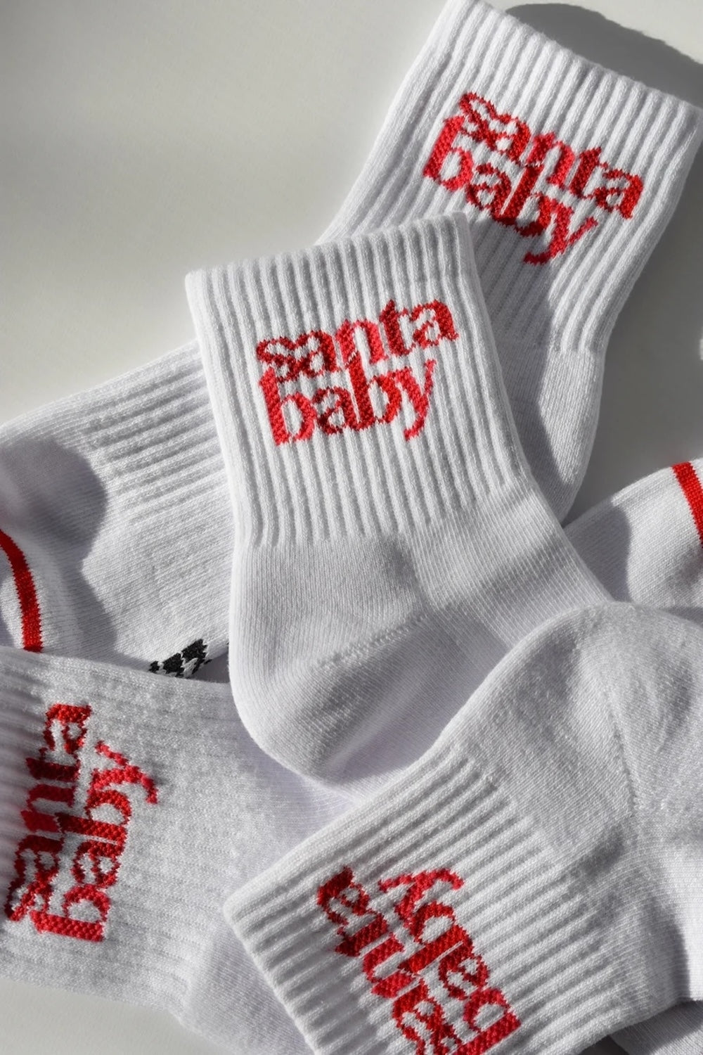 SANTA BABY Mini Socks in Frost