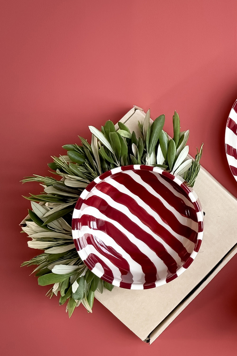 Bowl in Tramonto Red Stripes
