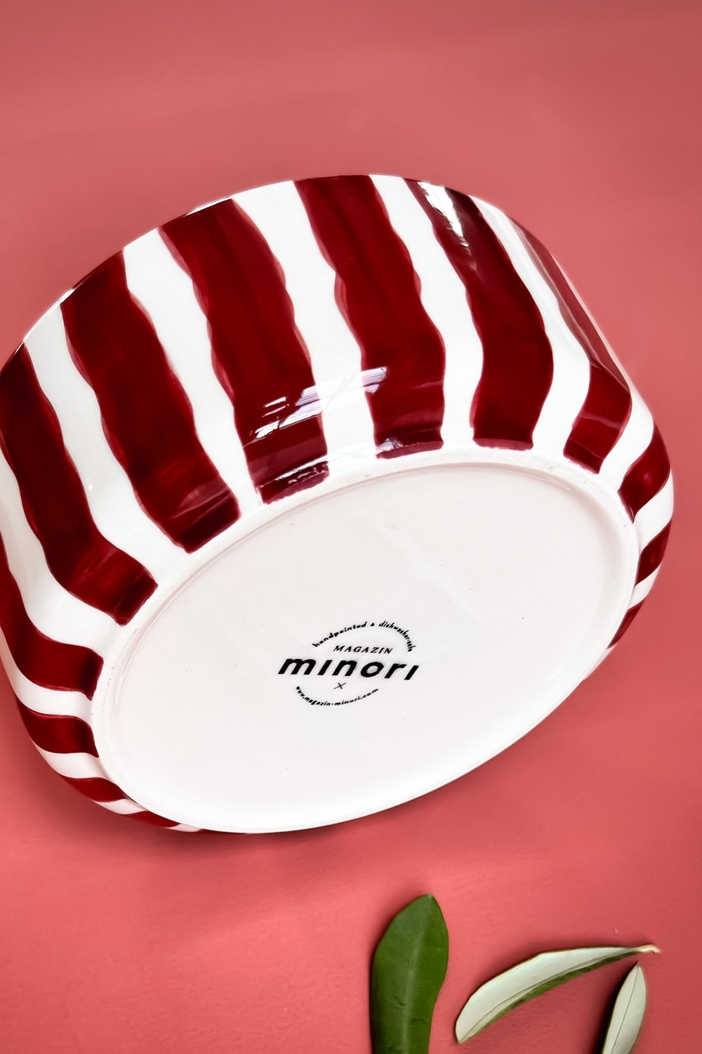 Bowl in Tramonto Red Stripes