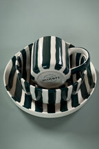 Bowl in Gentle Green Stripes