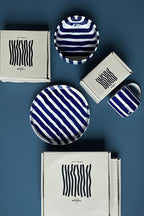 Bowl in Sea Blue Stripes