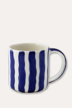 Coffee Mug in Sea Blue Stripes