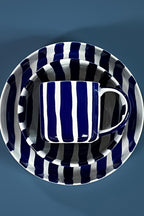 Coffee Mug in Sea Blue Stripes