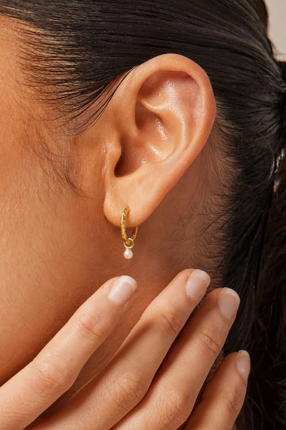 Belle Pearl Hoops