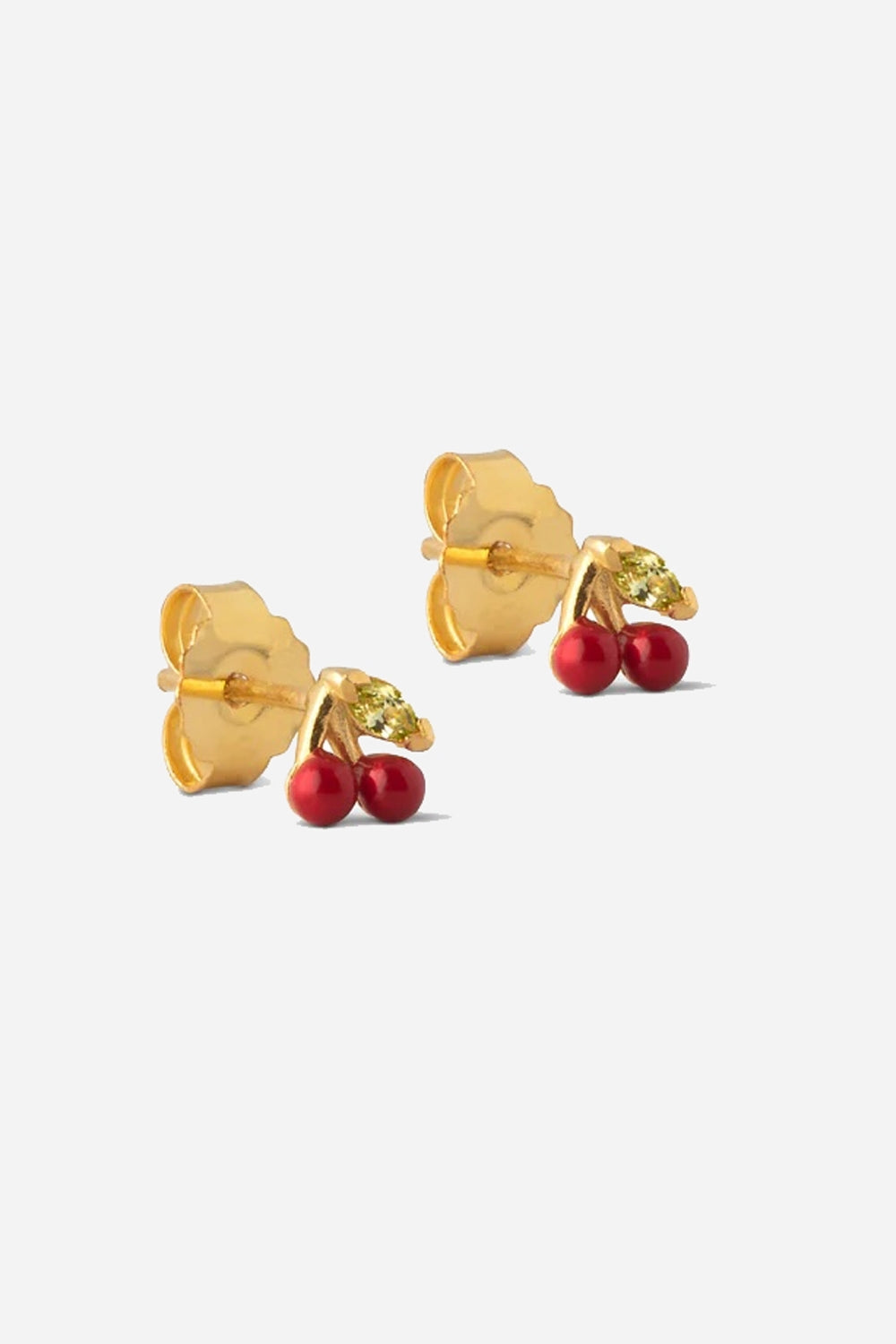 Cherry Stud Earrings in Red