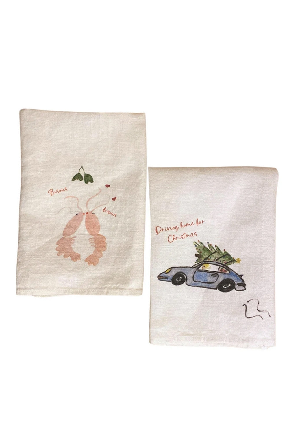 Driving Home for Christmas and Bisous Bisous Napkin Set