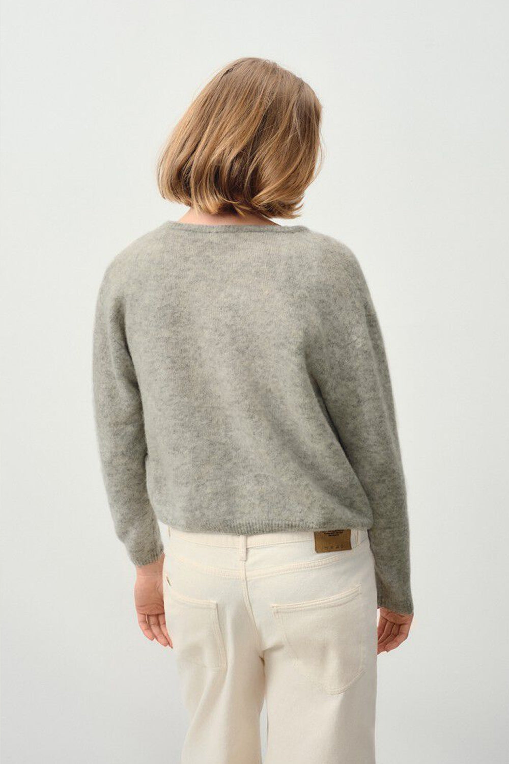 Vitow Cardigan in Light Grey Melange