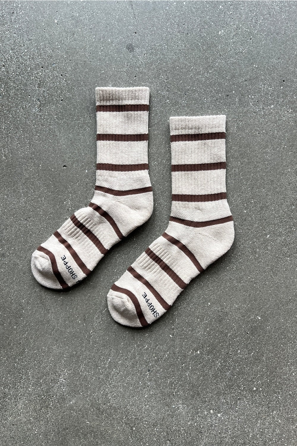 Boyfriend Socks in Flax Stripe