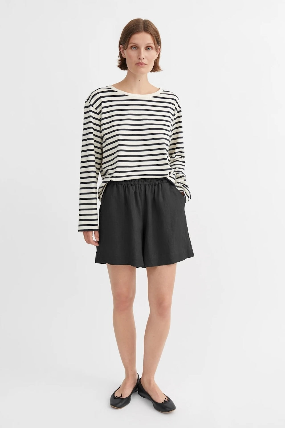 Edgar Cotton Shorts in Black
