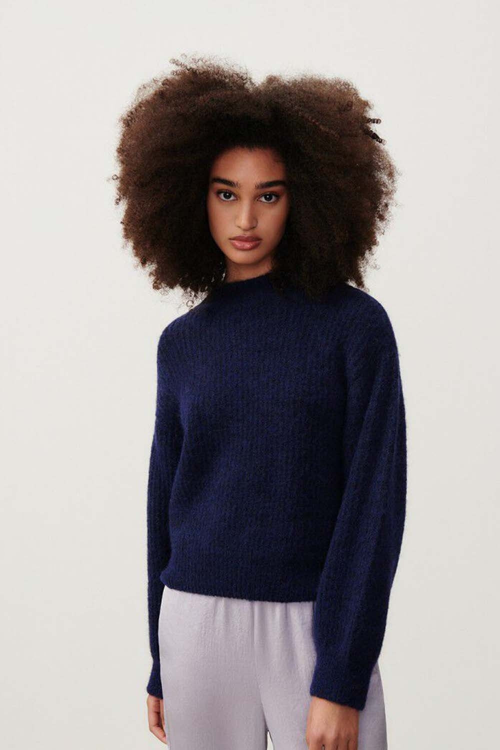 East Jumper in Navy Melange