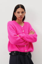 Vitow Cardigan in Fluroescent Pink