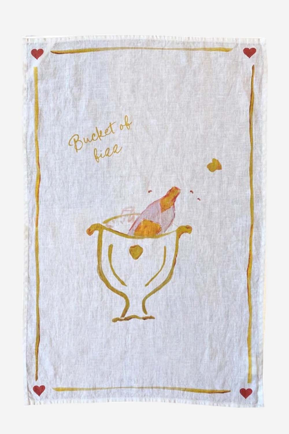 Bucket of Fizz Tea Towel