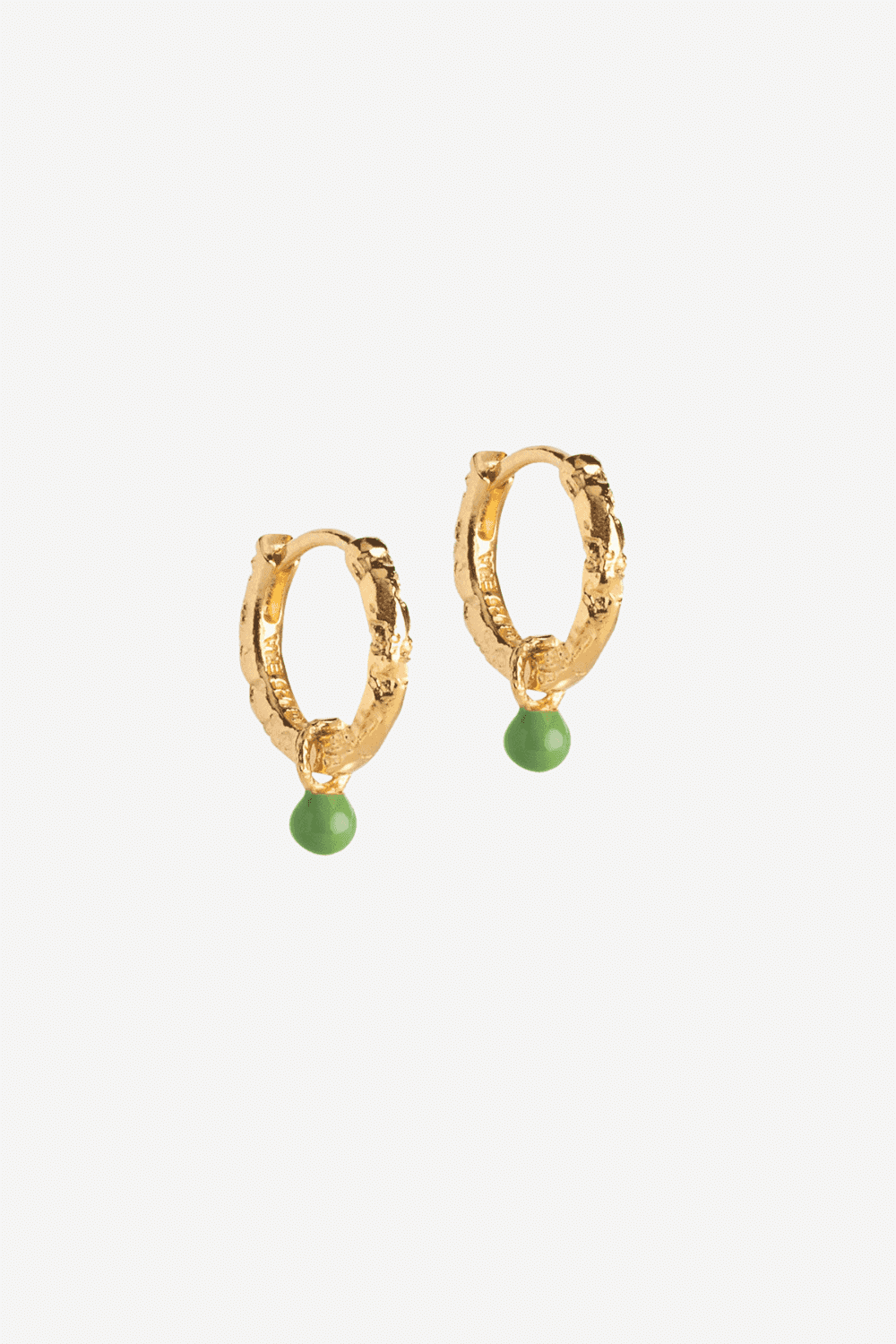 Belle Hoops in Dusty Green