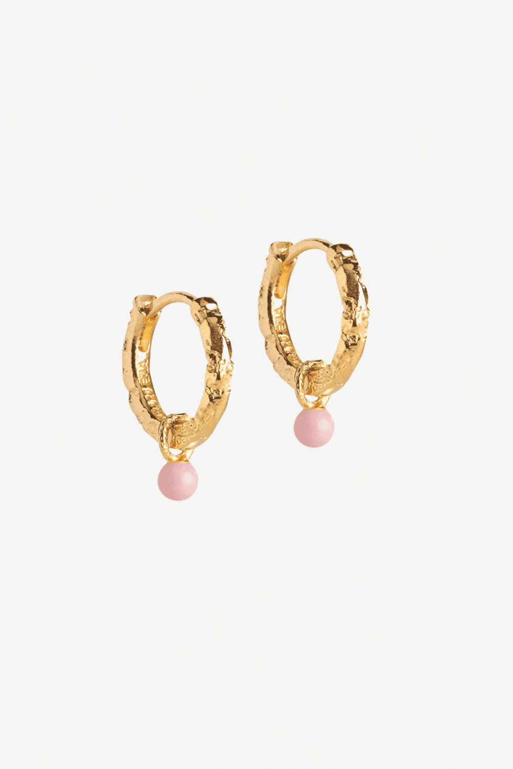 Belle Hoops in Light Pink