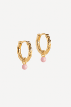 Belle Hoops in Light Pink