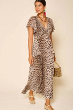 Evie Dress in Antelope Spot Black